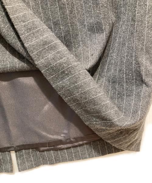 RIM.ARK（リムアーク）RIM.ARK (リムアーク) Mannish stripe pencil SK グレー サイズ:38の古着・服飾アイテム