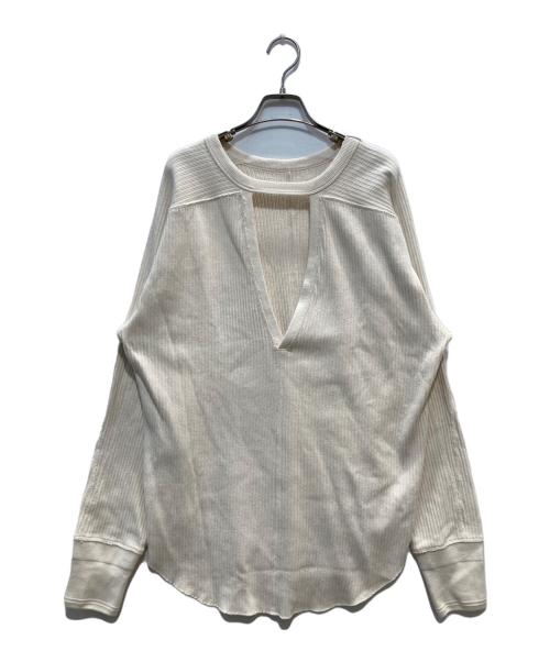 CLANE（クラネ）CLANE (クラネ) W FACE HEAVY RIB TOPS ホワイト サイズ:2の古着・服飾アイテム