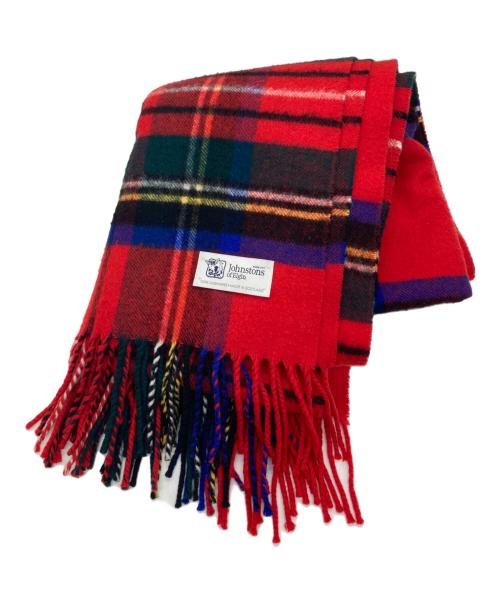 JOHNSTONS OF ELGIN（ジョンストンズオブエルガン）JOHNSTONS OF ELGIN (ジョンストンズオブエルガン) カシミヤ大判マフラー レッドの古着・服飾アイテム