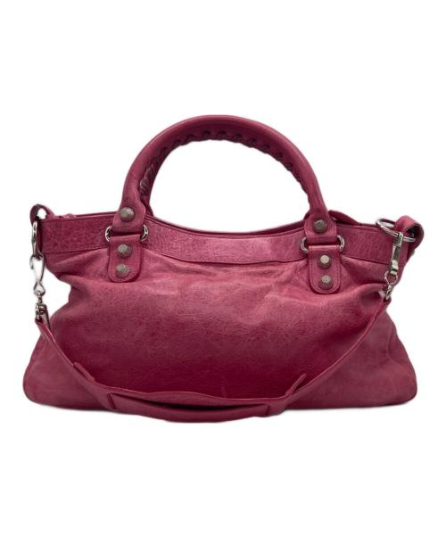 BALENCIAGA（バレンシアガ）BALENCIAGA (バレンシアガ) 2wayハンドバッグ ショッキングピンクの古着・服飾アイテム