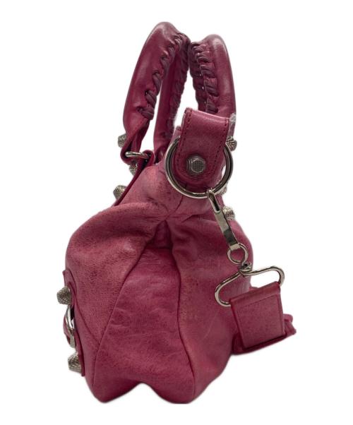 BALENCIAGA（バレンシアガ）BALENCIAGA (バレンシアガ) 2wayハンドバッグ ショッキングピンクの古着・服飾アイテム