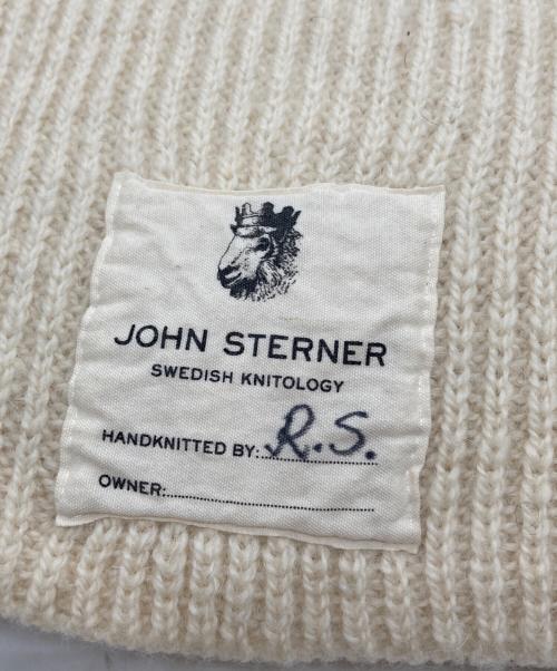 JOHN STERNER（ジョン スターナー）john sterner (ジョン スターナー) ハンドニットマフラー アイボリーの古着・服飾アイテム