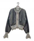Adam et Ropeアダム エ ロペ）の古着「アダムエロペ チュールコンビニットカーディガン」｜グレー