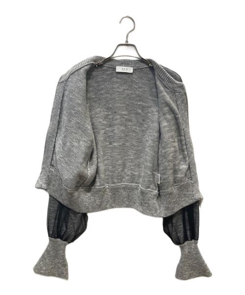 Adam et Rope（アダム エ ロペ）Adam et Rope (アダム エ ロペ) アダムエロペ チュールコンビニットカーディガン グレー サイズ:F 未使用品の古着・服飾アイテム