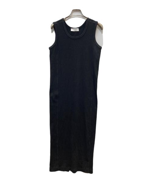 Adam et Rope（アダム エ ロペ）Adam et Rope (アダム エ ロペ) ブロードリブカーディガンコンビワンピース ブラック サイズ:Fの古着・服飾アイテム