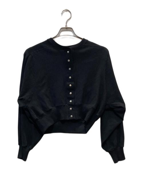 Adam et Rope（アダム エ ロペ）Adam et Rope (アダム エ ロペ) ブロードリブカーディガンコンビワンピース ブラック サイズ:Fの古着・服飾アイテム