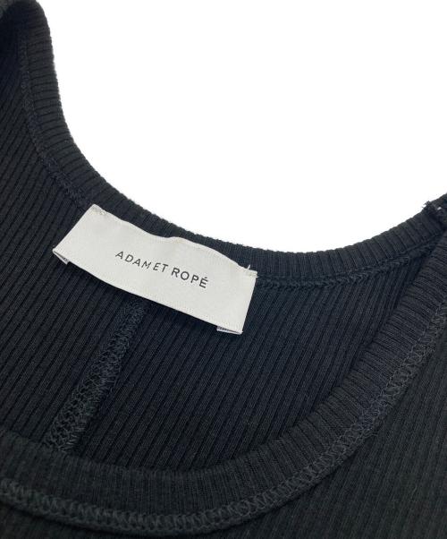 Adam et Rope（アダム エ ロペ）Adam et Rope (アダム エ ロペ) ブロードリブカーディガンコンビワンピース ブラック サイズ:Fの古着・服飾アイテム