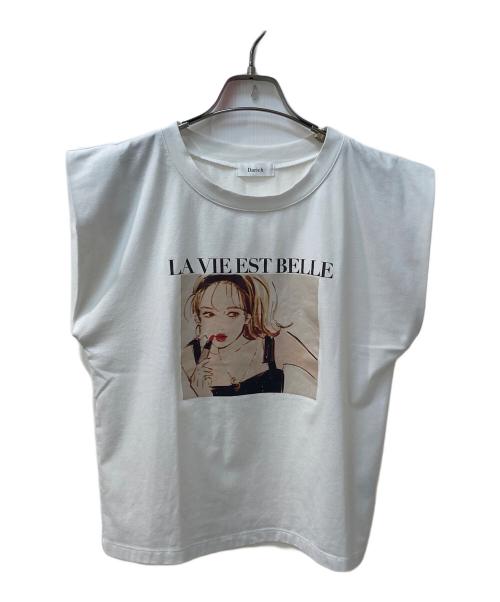 darich（ダーリッチ）Darich (ダーリッチ) レディグラフィックTシャツ ホワイト サイズ:Freeの古着・服飾アイテム