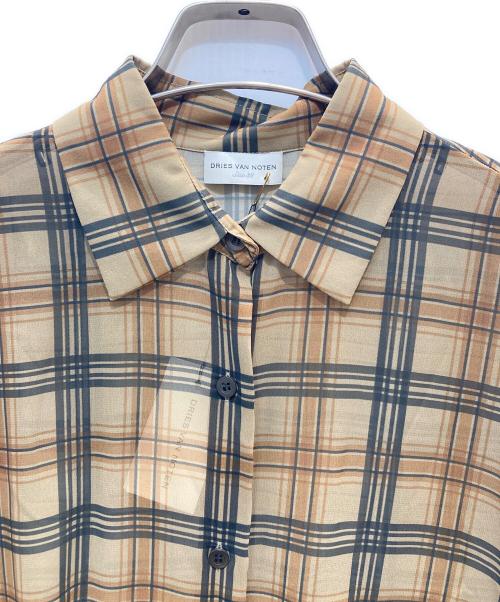 DRIES VAN NOTEN（ドリスヴァンノッテン）DRIES VAN NOTEN (ドリスヴァンノッテン) チェックシャツ グリーン サイズ:38 未使用品の古着・服飾アイテム