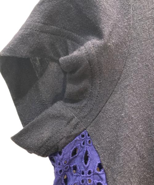 sacai（サカイ）sacai (サカイ) レース切替tシャツ ネイビー サイズ:1の古着・服飾アイテム
