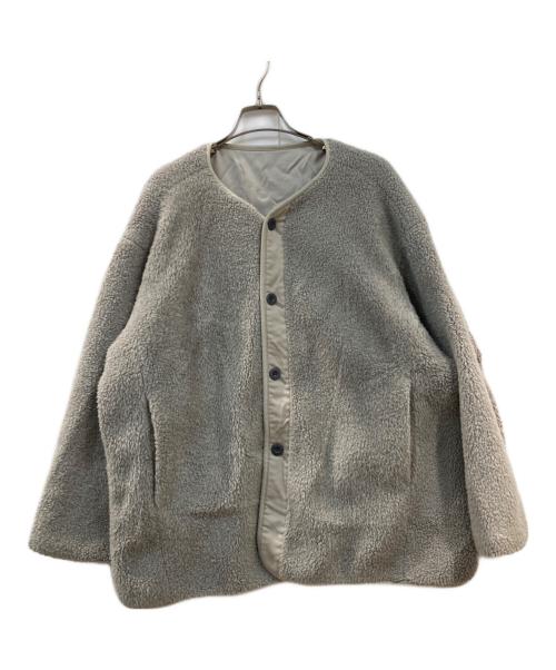CLANE（クラネ）CLANE (クラネ) REVERSIBLE MILITARY BOA JACKET ライトグレー サイズ:Mの古着・服飾アイテム