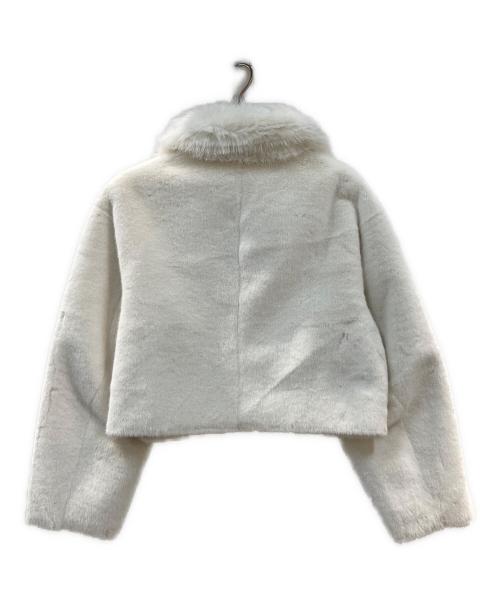 eimy istoire（エイミーイストワール）eimy istoire (エイミーイストワール) フェイクファーコンビジャケット ホワイト サイズ:Sの古着・服飾アイテム