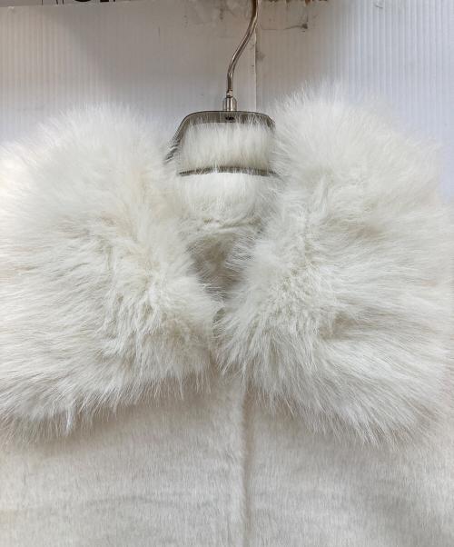 eimy istoire（エイミーイストワール）eimy istoire (エイミーイストワール) フェイクファーコンビジャケット ホワイト サイズ:Sの古着・服飾アイテム