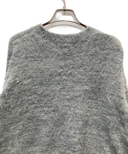 MAISON SPECIAL（メゾンスペシャル）MAISON SPECIAL (メゾンスペシャル) シャギーヤーンロゴニットシャギーニット グレー サイズ:FREEの古着・服飾アイテム