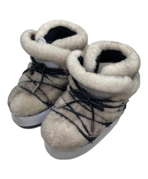 JIMMY CHOO（ジミーチュウ）JIMMY CHOO (ジミーチュウ) moon boot (ムーンブーツ) MB BUZZ ムートンブーツ グレー サイズ:37/38の古着・服飾アイテム