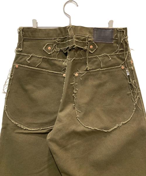 SUGARHILL（シュガーヒル）SUGARHILL (シュガーヒル) Raw-Edge Canvas Denim Pants グリーン サイズ:76cm (W30)の古着・服飾アイテム