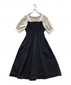 CELFORDセルフォード）の古着「ベア風ホールガーメントワンピース」｜ブラック