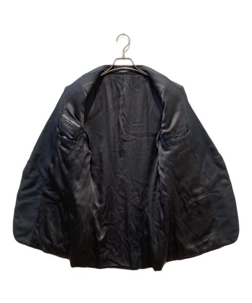 DOLCE & GABBANA（ドルチェ＆ガッバーナ）DOLCE & GABBANA (ドルチェ＆ガッバーナ) シルクウール混紡2Bジャケット ブラック サイズ:Mの古着・服飾アイテム