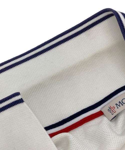 MONCLER（モンクレール）MONCLER (モンクレール) ポロシャツ ホワイト サイズ:Mの古着・服飾アイテム