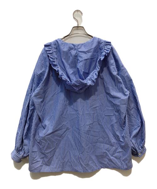 rhodo lirion（ロドリリオン）Rhodo lirioN (ロドリリオン) フリルフーディーシャツ ブルー サイズ:Sの古着・服飾アイテム
