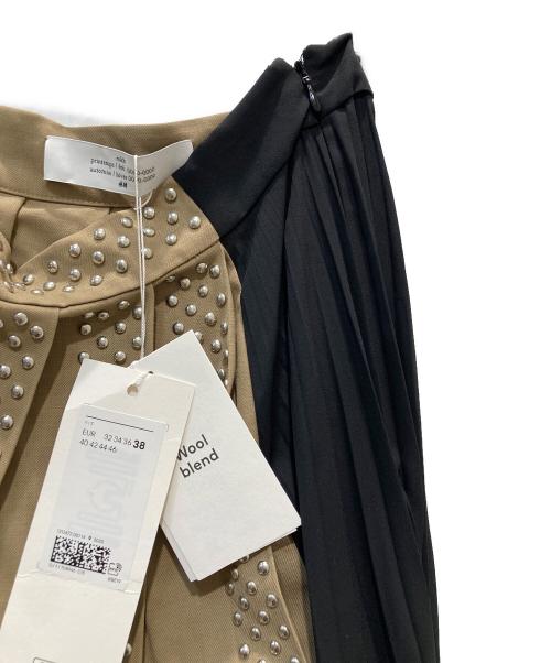 ROKH（ロク）ROKH (ロク) H&M (エイチアンドエム) Wool-Blend Studded Skirt ベージュ サイズ:38 未使用品の古着・服飾アイテム