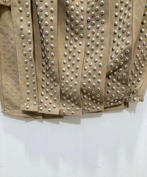 ROKH（ロク）ROKH (ロク) H&M (エイチアンドエム) Wool-Blend Studded Skirt ベージュ サイズ:38 未使用品の古着・服飾アイテム