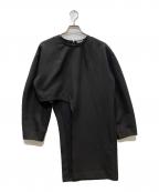 CLANEクラネ）の古着「ASYMMETRY ARCH CUT TOPS」｜ブラック