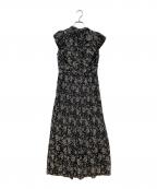 FRAY IDフレイ アイディー）の古着「プリーツデザインシフォンプリントワンピース」｜ブラック