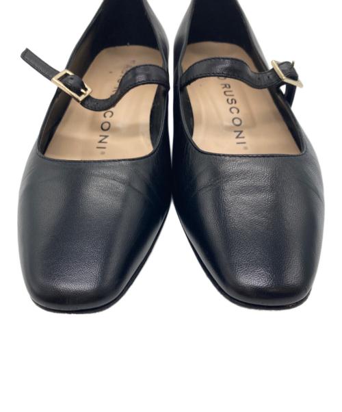 FABIO RUSCONI（ファビオルスコーニ）FABIO RUSCONI (ファビオルスコーニ) レザーパンプス ブラック サイズ:35の古着・服飾アイテム