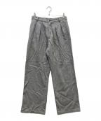 denimistデニミスト）の古着「DOUBLE PLEAT WIDE LEG PANT」｜グレー