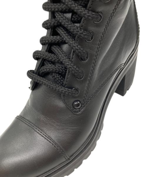 MIU MIU（ミュウミュウ）MIU MIU (ミュウミュウ) レザーアンクルブーツ ブラック サイズ:37の古着・服飾アイテム