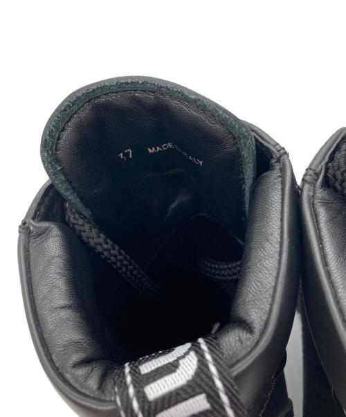 MIU MIU（ミュウミュウ）MIU MIU (ミュウミュウ) レザーアンクルブーツ ブラック サイズ:37の古着・服飾アイテム