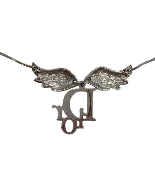 Christian Dior（クリスチャン ディオール）Christian Dior (クリスチャン ディオール) フェザーロゴネックレス シルバーの古着・服飾アイテム