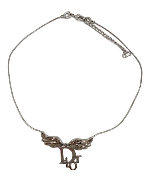 Christian Dior（クリスチャン ディオール）Christian Dior (クリスチャン ディオール) フェザーロゴネックレス シルバーの古着・服飾アイテム