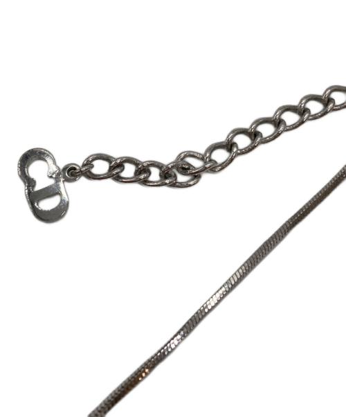 Christian Dior（クリスチャン ディオール）Christian Dior (クリスチャン ディオール) フェザーロゴネックレス シルバーの古着・服飾アイテム