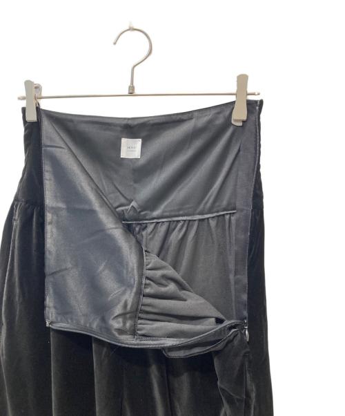 IENA LA BOUCLE（イエナ ラ ブークル）IENA LA BOUCLE (イエナ ラ ブークル) ベロアワイドパンツ ブラック サイズ:38 未使用品の古着・服飾アイテム