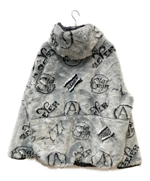 ARIES（アリーズ）ARIES (アリーズ) REVERSIDE FURRY PARKA リバーシブルファーパーカー ブラック サイズ:Mの古着・服飾アイテム