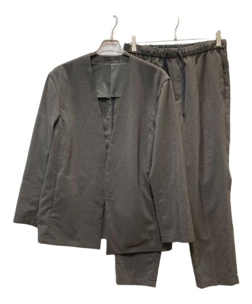 Adam et Rope（アダム エ ロペ）Adam et Rope (アダム エ ロペ) ノーカラージャケット セットアップ / 速乾 / 冷感 / イージーケア グリーン サイズ:Lの古着・服飾アイテム