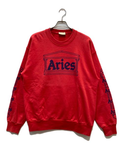 ARIES（アリーズ）ARIES (アリーズ) ロゴプリントスウェット レッド サイズ:Lの古着・服飾アイテム