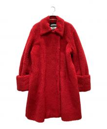 MM6 Maison Margiela（エムエムシックスメゾンマルジェラ）の古着「ステンカラーボアコート」｜レッド