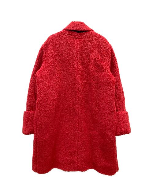 MM6 Maison Margiela（エムエムシックスメゾンマルジェラ）MM6 Maison Margiela (エムエムシックスメゾンマルジェラ) ステンカラーボアコート レッド サイズ:40の古着・服飾アイテム