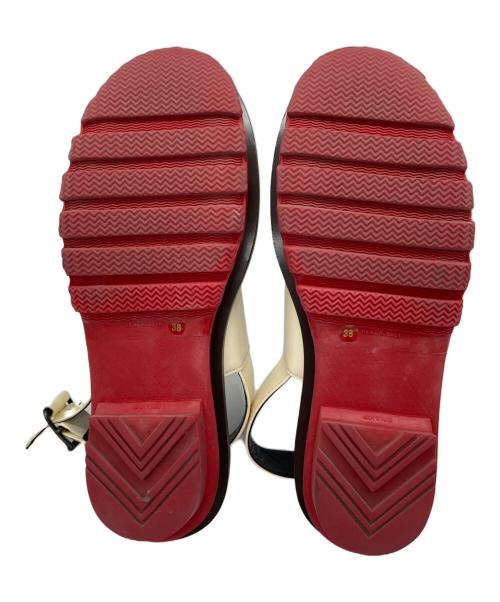 MARNI（マルニ）MARNI (マルニ) プラットフォームサンダル アイボリー×レッド サイズ:38の古着・服飾アイテム