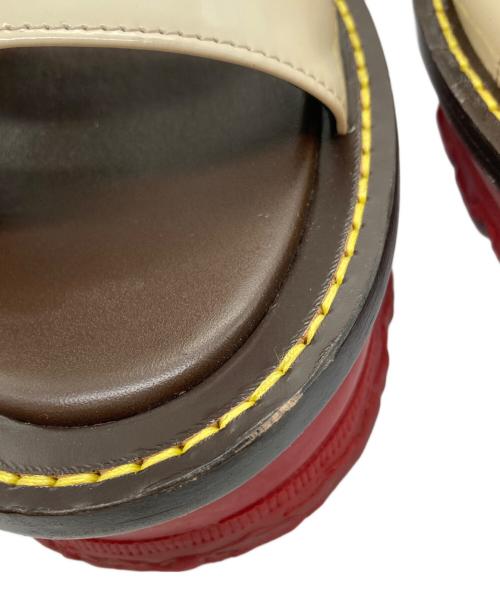 MARNI（マルニ）MARNI (マルニ) プラットフォームサンダル アイボリー×レッド サイズ:38の古着・服飾アイテム