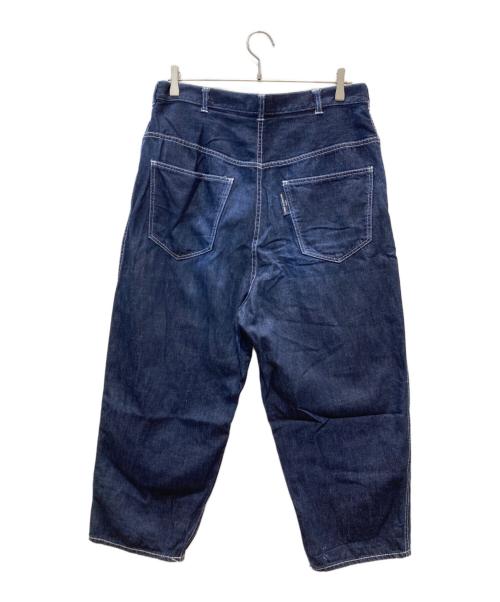 COMME des GARCONS HOMME（コムデギャルソン オム）COMME des GARCONS HOMME (コムデギャルソン オム) 綿麻デニムタックテーパードパンツ インディゴ サイズ:Mの古着・服飾アイテム