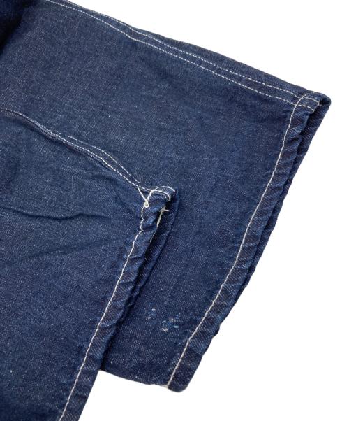 COMME des GARCONS HOMME（コムデギャルソン オム）COMME des GARCONS HOMME (コムデギャルソン オム) 綿麻デニムタックテーパードパンツ インディゴ サイズ:Mの古着・服飾アイテム