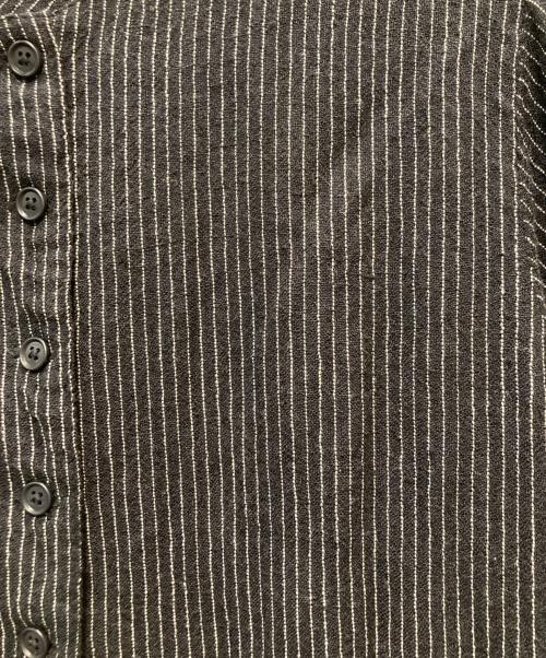 SOIL（ソイル）SOIL (ソイル) ウールリネンストライプワンピース ブラック サイズ:2の古着・服飾アイテム