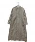 nest Robe（ネストローブ）の古着「リネンノーカラーワンピース」｜ベージュ