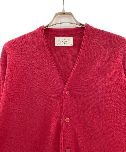 JANTZEN（ジャンセン）JANTZEN (ジャンセン) カーディガン レッド サイズ:ーの古着・服飾アイテム