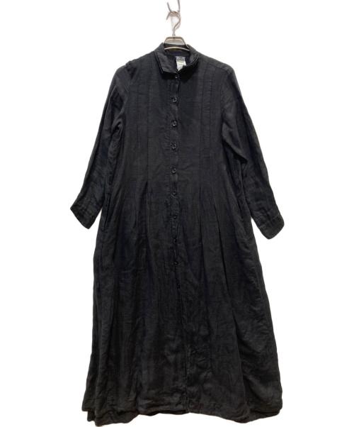 KRISTENSEN DU NORD（クリステンセン ドゥ ノルド）KristenseN DU NORD (クリステンセン ドゥ ノルド) リネンワンピース ブラック サイズ:2の古着・服飾アイテム