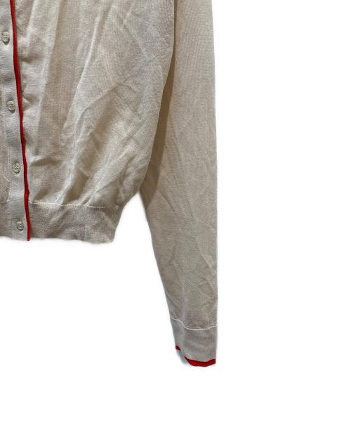 CLANE（クラネ）CLANE (クラネ) ダブルフェイスバイカラーシアーカーディガン ベージュ サイズ:2の古着・服飾アイテム